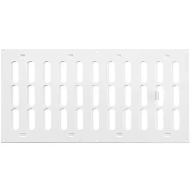 Grille métal réglable 400 x 200 mm blanc - MR4020R - RAL9016