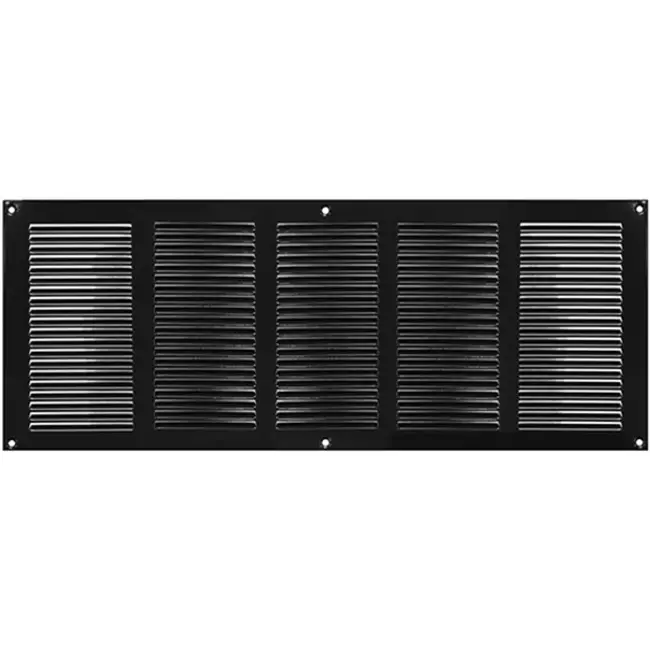 Grille métal 500 x 200 mm noir - MR5020M - RAL9005