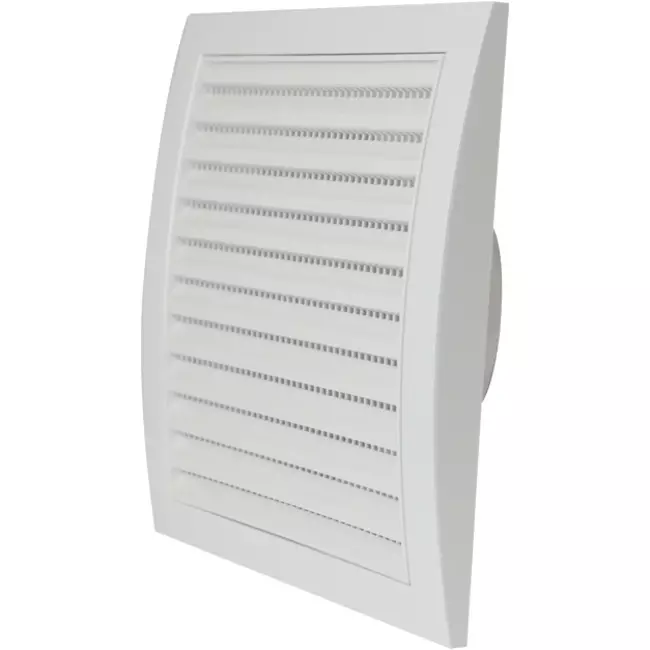Grille murale 190 x 190 blanc - Ø 125 mm blanc - ND12
