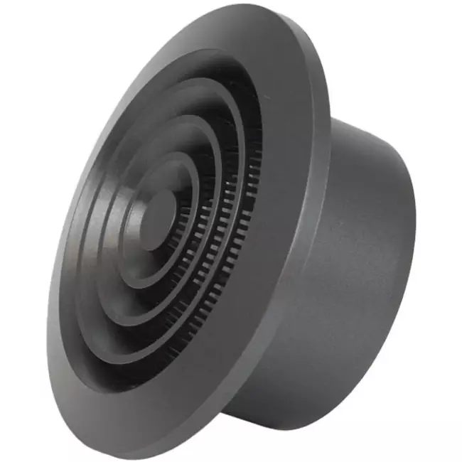 Grille de ventilation ronde grille Ø 100 mm anthracite - NGA100A