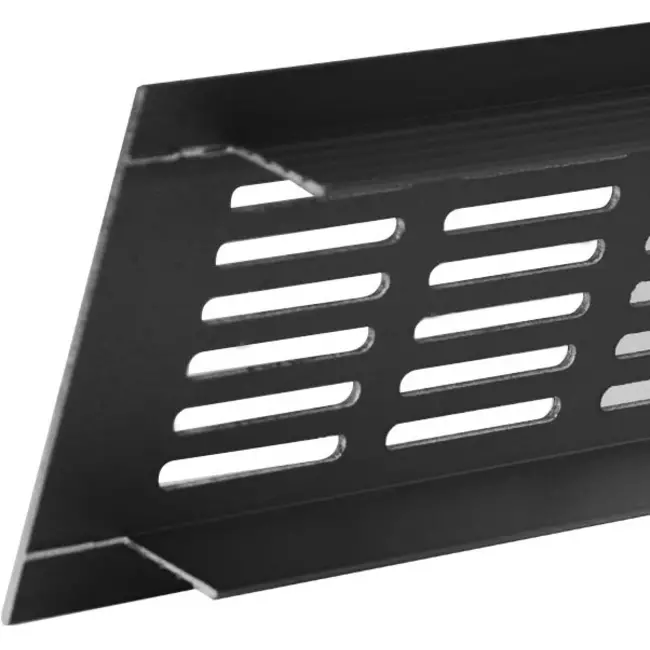 Grille de ventilation plinthe aluminium - noir L = 500 mm x H = 80 mm - RA850B