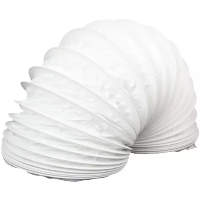 Gaine VMC 125 mm flexible en PVC blanc - 6 m