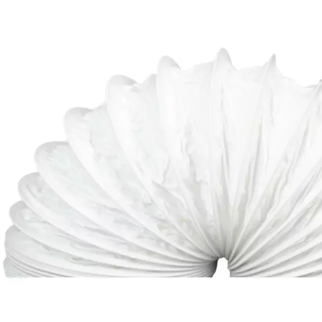 Gaine VMC 125 mm flexible en PVC blanc - 6 m