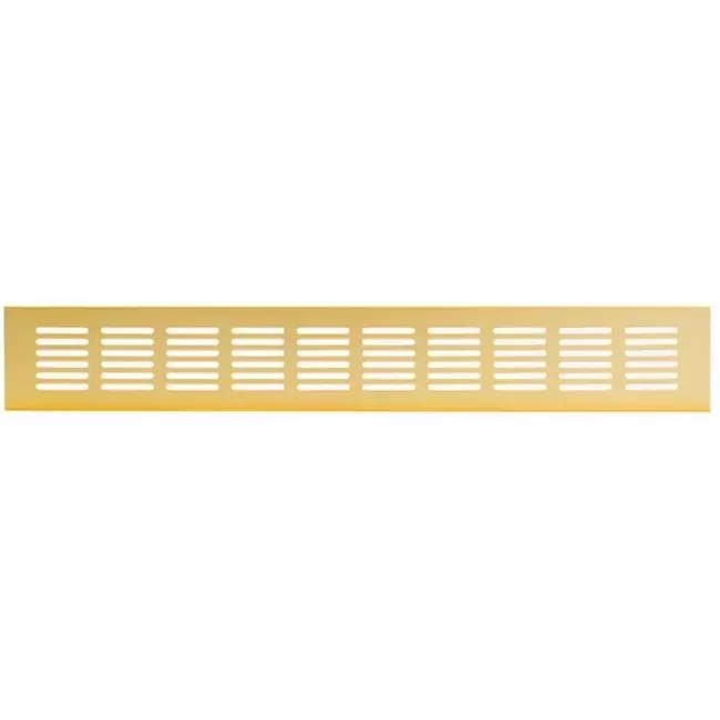 Grille de ventilation plinthe aluminium - or L = 400 mm x H = 60 mm - RA640G