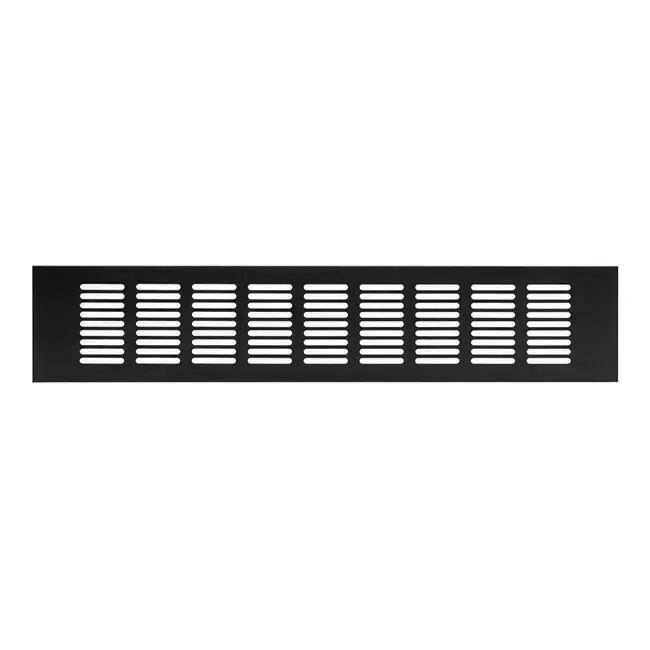 Grille de ventilation plinthe aluminium - noir L = 400 mm x H = 80 mm - RA840B