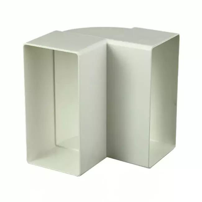 Coude vertical rectangulaire en plastique à 90° 110 x 55 - KLV
