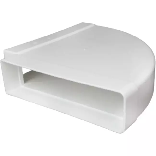 Coude horizontal rectangulaire en plastique à 90° 220x90mm - KLH29-90