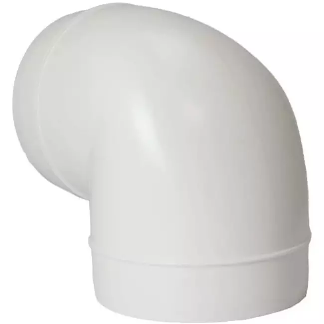 Diamètre du coude rond en plastique à 90° : 125 mm AL125-90