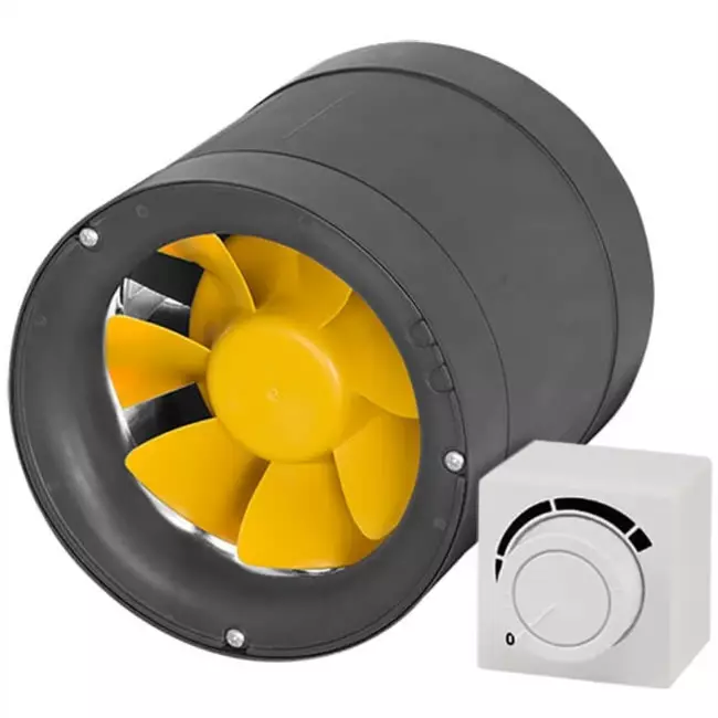 Ventilateur de gaines Ruck ETAMASTER avec moteur EC 220m³/h - Ø 125 mm + interrupteur 3 positions