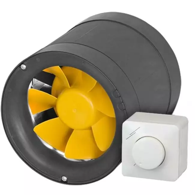 Ventilateur de gaines Ruck Etamaster avec moteur EC - 220 m³/h -Ø 125 mm + régulateur PWM