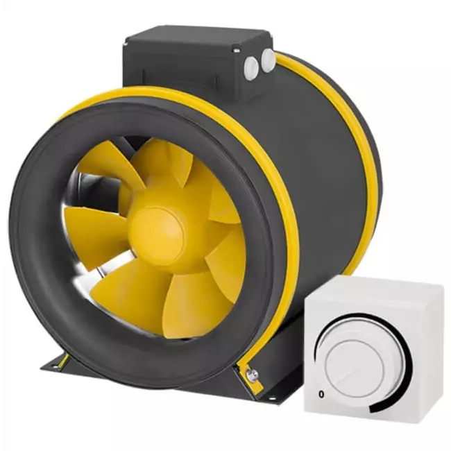Ventilateur de gaines Ruck ETAMASTER avec moteur EC 2175m³/h - Ø 250 mm + commande de potentiomètre 10 kO
