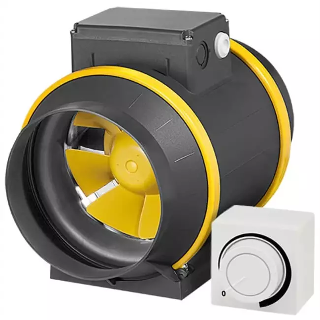 Ventilateur de gaines Ruck ETAMASTER avec moteur EC 780m³/h - Ø 150 mm + commande de potentiomètre 10 kO