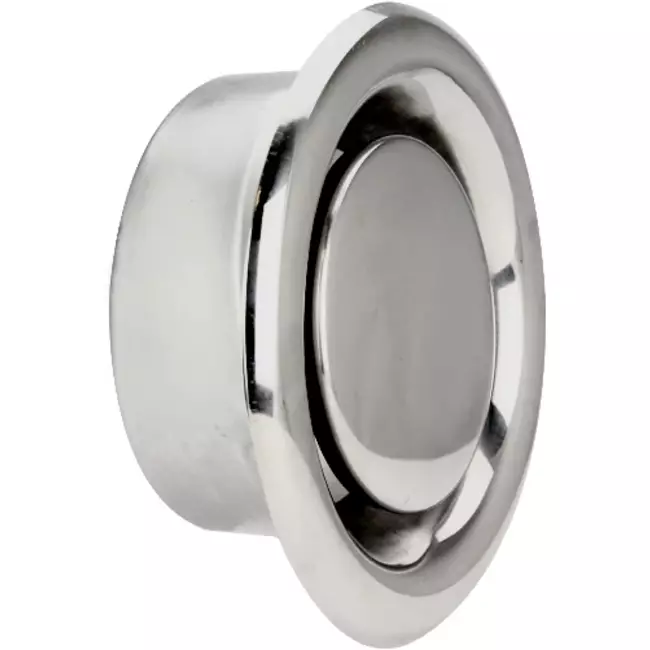 Bouche d'extraction en acier inoxydable Ø 100 mm avec douille de fixation - DVS100Y/1