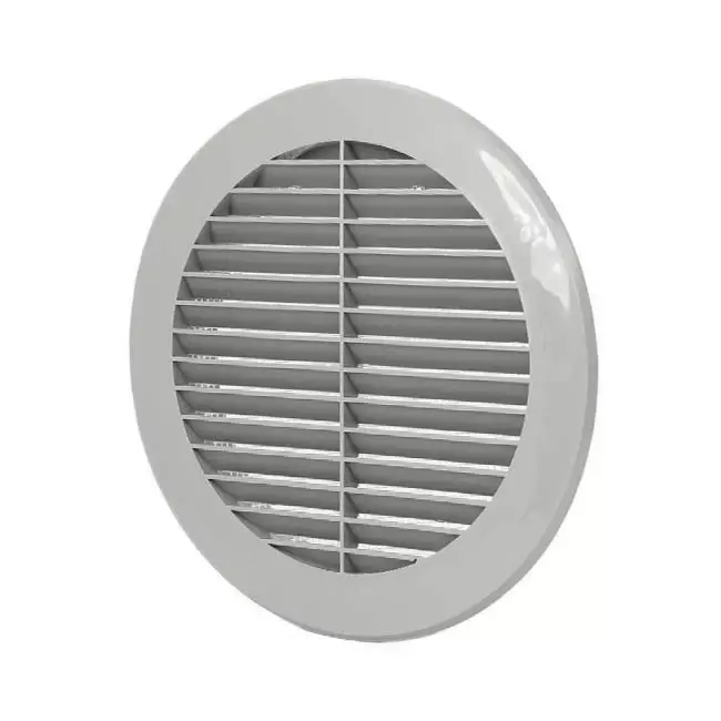 Grille à ailettes diamètre : 150 mm gris - VR150P