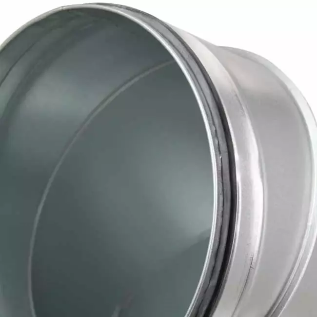 Coude spiralé rond 90° Ø 315 mm pour conduit rigide galvanisé