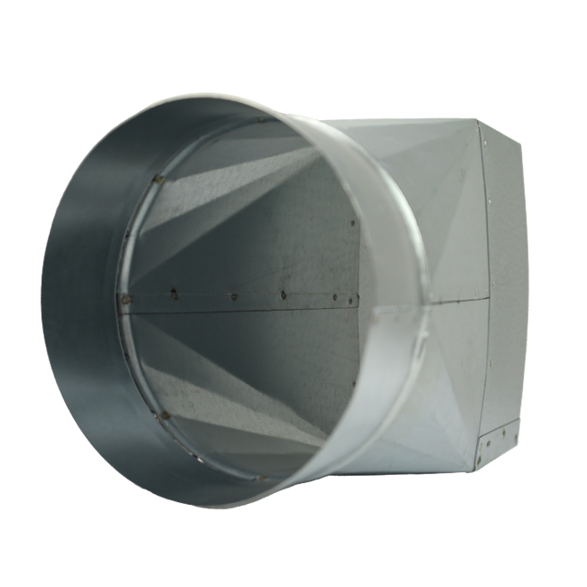 Adaptateur 220x80 mm à 160 mm de diamètre pour gaine
