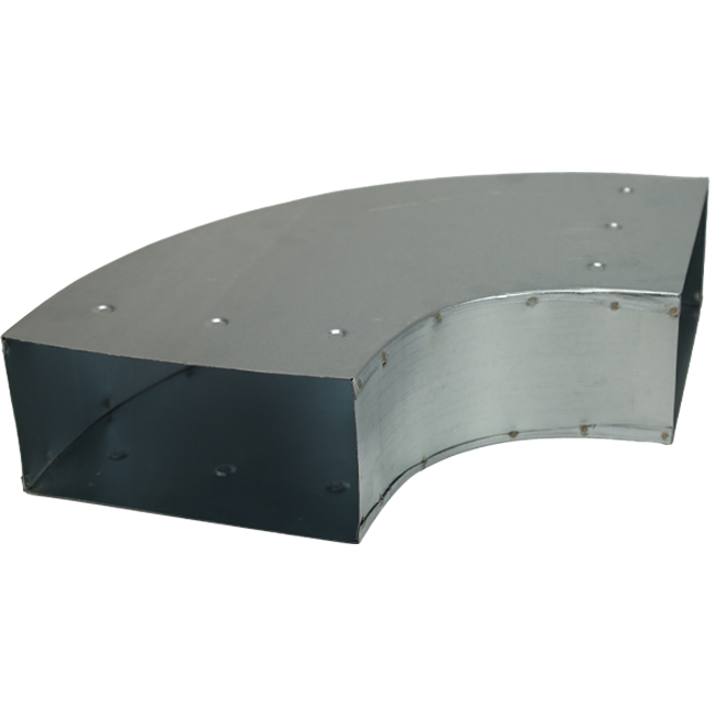 Coude à 90 degrés 220x80 mm horizontal pour gaine