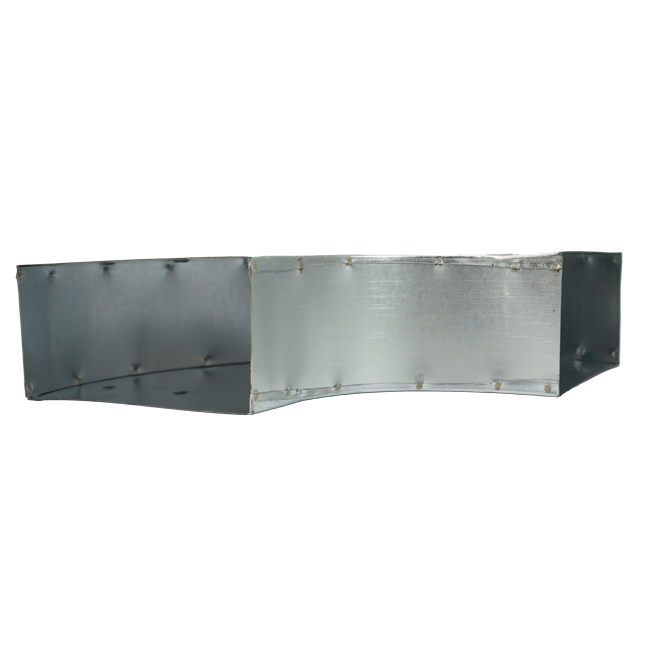 Coude à 90 degrés 220x80 mm horizontal pour gaine