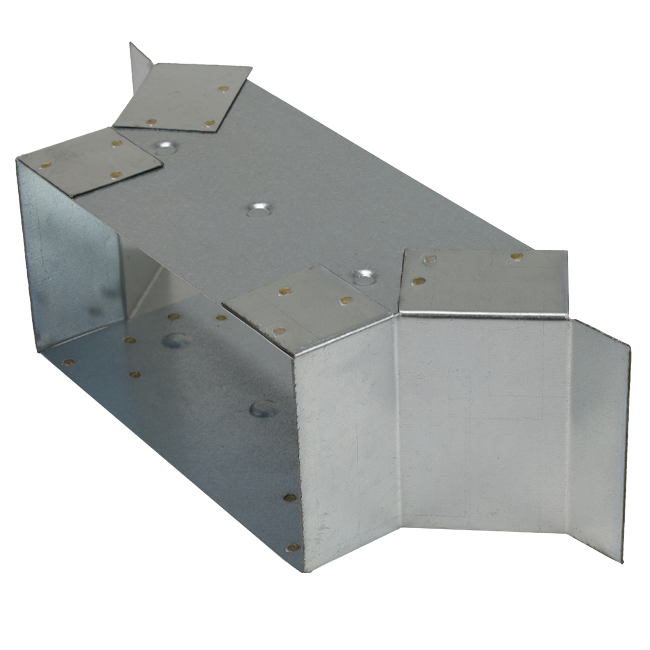 Raccordement latéral 220x80 mm pour tuyau d'évacuation des fumées