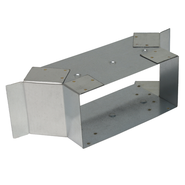 Raccordement latéral 220x80 mm pour tuyau d'évacuation des fumées