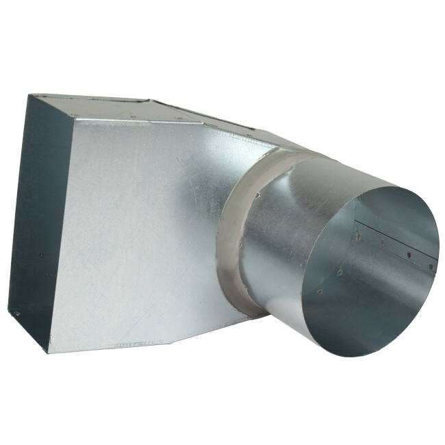 Angle d'ardoise 220x80 mm au diamètre 125 mm pour gaine