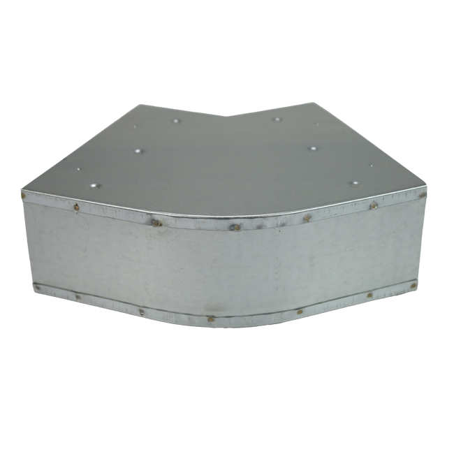 Conduit de ventilation d'effondrement courbe 45 degrés 300x80 horizontal