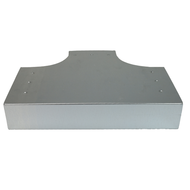 Pièce en T 90 degrés 220x80 mm - 220x80 mm pour gaine