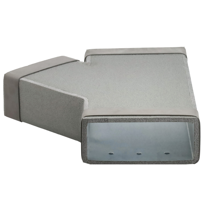 Thermoduct Pièce en T 45 degrés 220x80 - 170x80 pour gaine