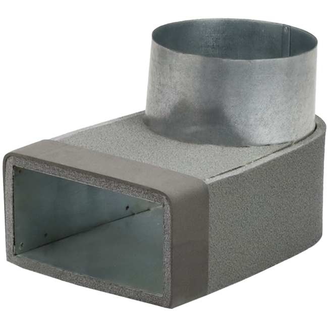 Coude Thermoduct 170mm x 80mm au diamètre 160 mm pour gaine