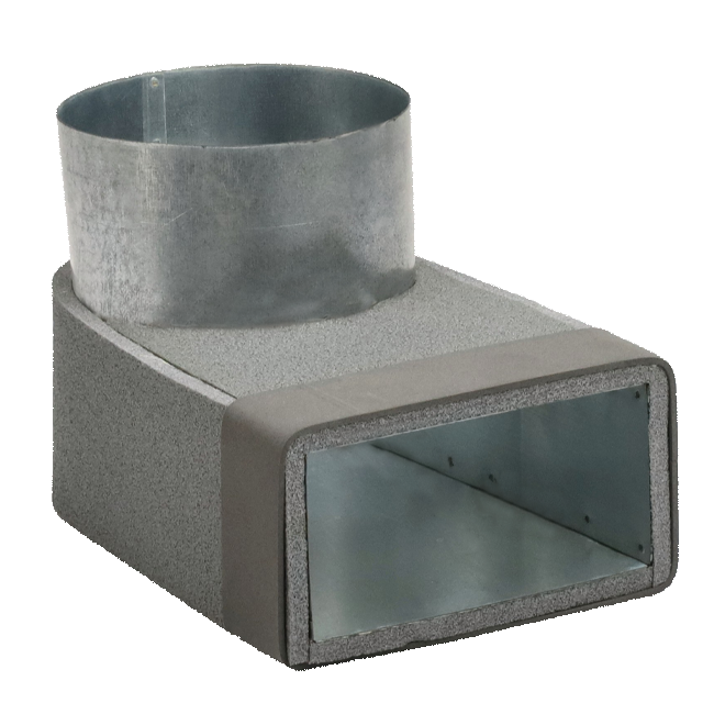 Coude Thermoduct 170mm x 80mm au diamètre 160 mm pour gaine