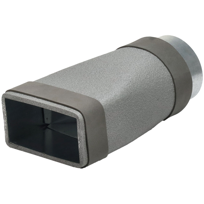 Réducteur de thermoduc 170x80 au diamètre 125 mm pour gaine