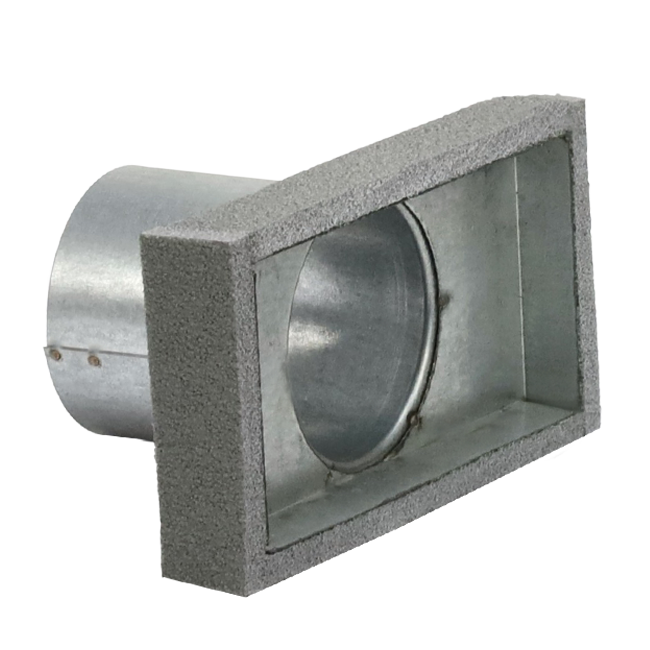 Couvercle de thermoduc 170x80 avec diamètre de raccordement 80 mm pour gaine