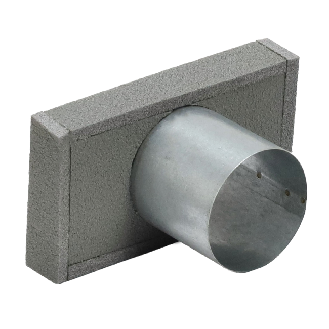 Couvercle de thermoduc 170x80 avec diamètre de raccordement 80 mm pour gaine