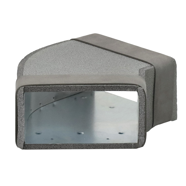 Thermoduc coude 45 degrés 170x80 horizontal pour gaine