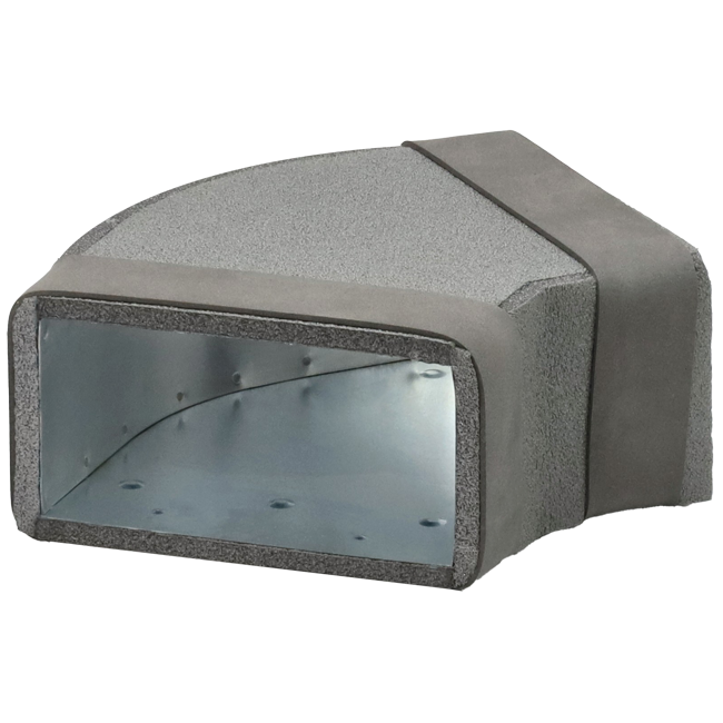 Thermoduct Einlaufkrümmer 45 Grad 220x80 mm horizontal