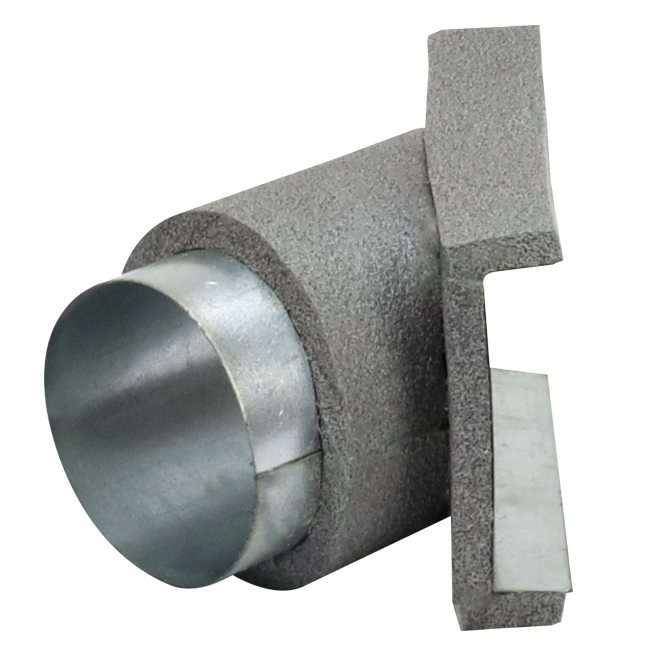 Thermoduct Déviation de 45 degrés 80 mm