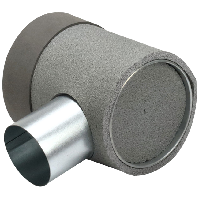 Thermoduct-Schott Durchmesser 125 mm H=80 mm einfach mit Loch für Tunnelbau