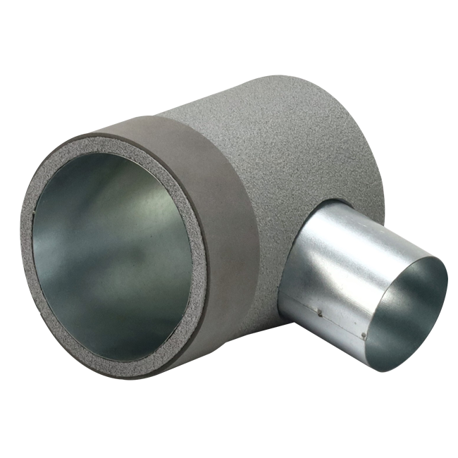 Thermoduct-Schott Durchmesser 125 mm H=80 mm einfach mit Loch für Tunnelbau