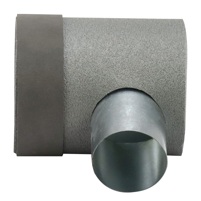 Thermoduct-Schott Durchmesser 125 mm H=80 mm einfach mit Loch für Tunnelbau