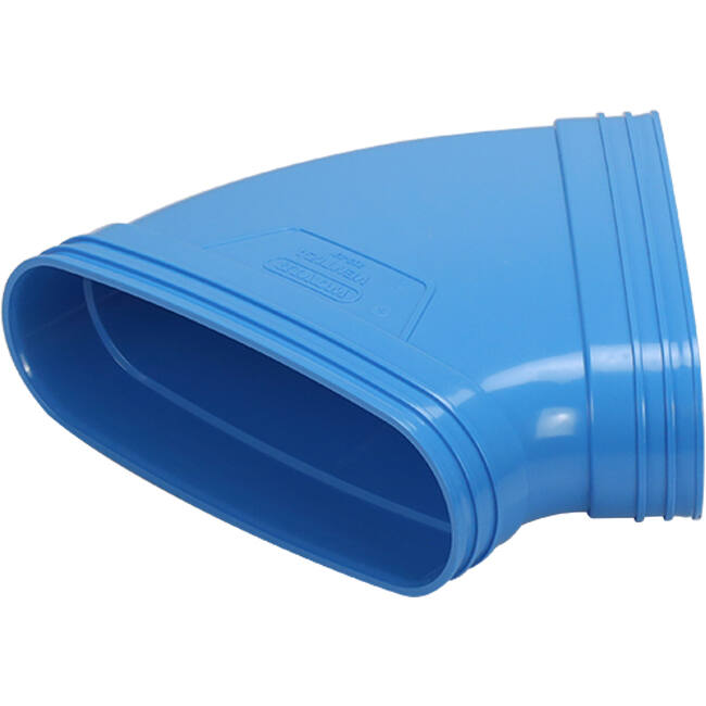 Wavin Ventiza Coude 45 degrés PVC ovale 195x80 mm horizontal M/M