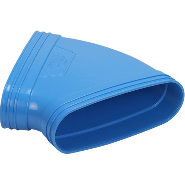 Wavin Ventiza Coude 45 degrés PVC ovale 195x80 mm horizontal M/M