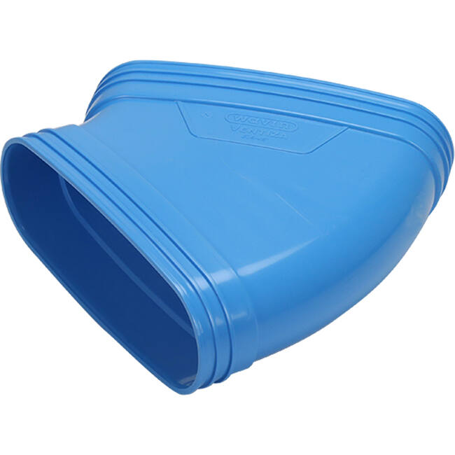 Wavin Ventiza Coude 45 degrés PVC ovale 195x80 mm horizontal M/M