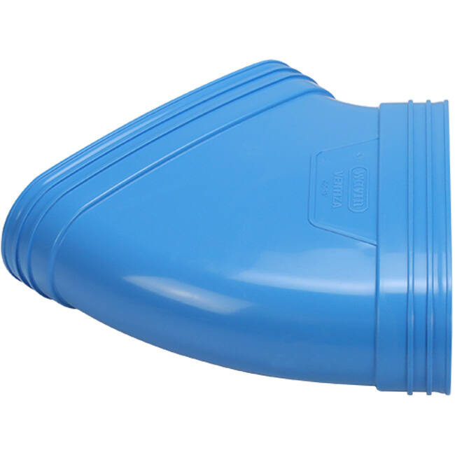 Wavin Ventiza Coude 45 degrés PVC ovale 195x80 mm horizontal M/M