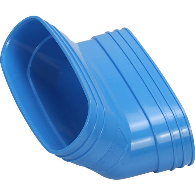 Wavin Ventiza Coude 45 degrés PVC ovale 195x80 mm vertical M/M