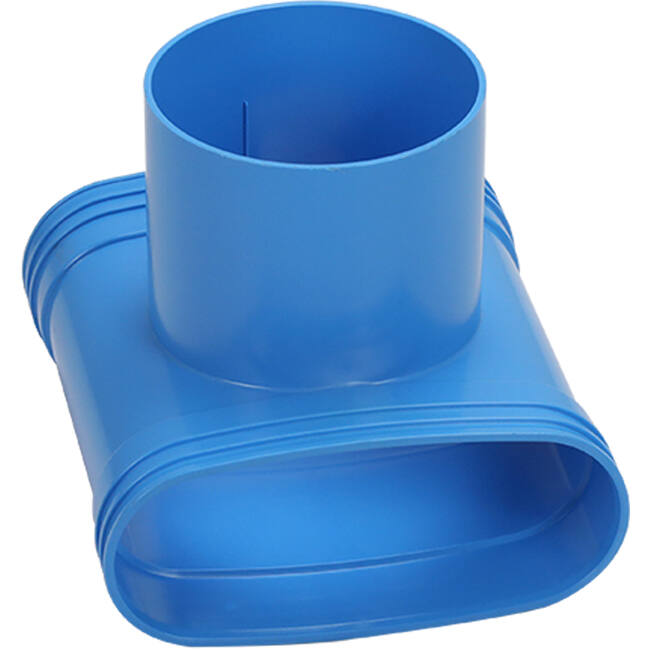 Wavin Ventiza T-pièce PVC ovale 195x80x50 mm par diamètre 125 mm M/M/M
