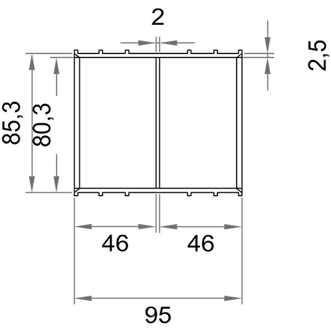 Wavin Ventiza Manchon collé PVC ovale 235x80 mm M/M