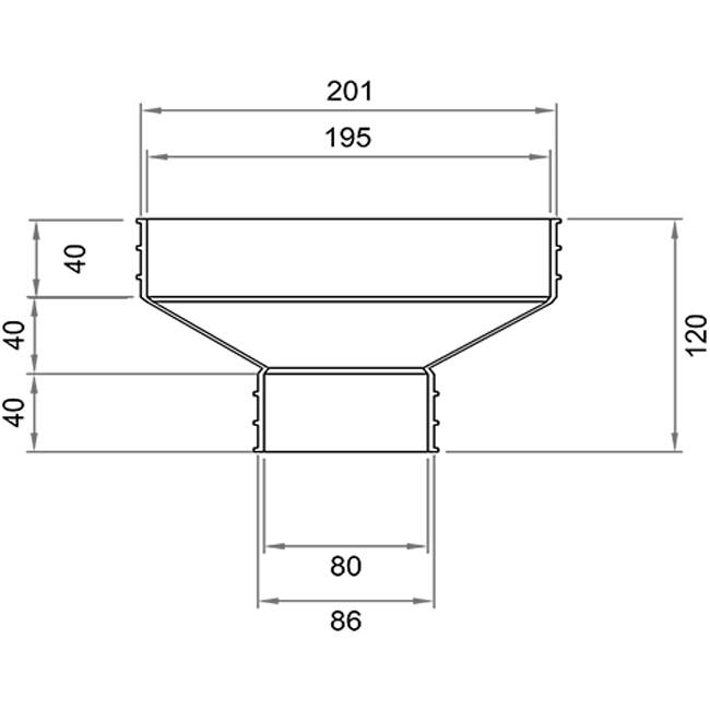Wavin Ventiza Transition PVC ovale 195x80 mm vers 80 mm M/M