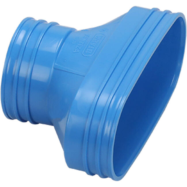Wavin Ventiza Transition PVC ovale 195x80 mm vers 80 mm M/M