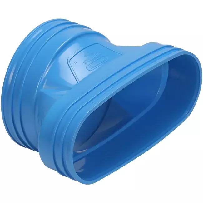 Wavin Ventiza Transition PVC ovale 195x80 mm vers 125 mm M/M