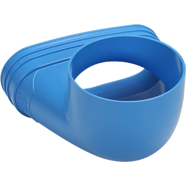 Wavin Ventiza Élément terminal 90 degrés PVC ovale 195x80x100 mm par diamètre 125 mm M/M